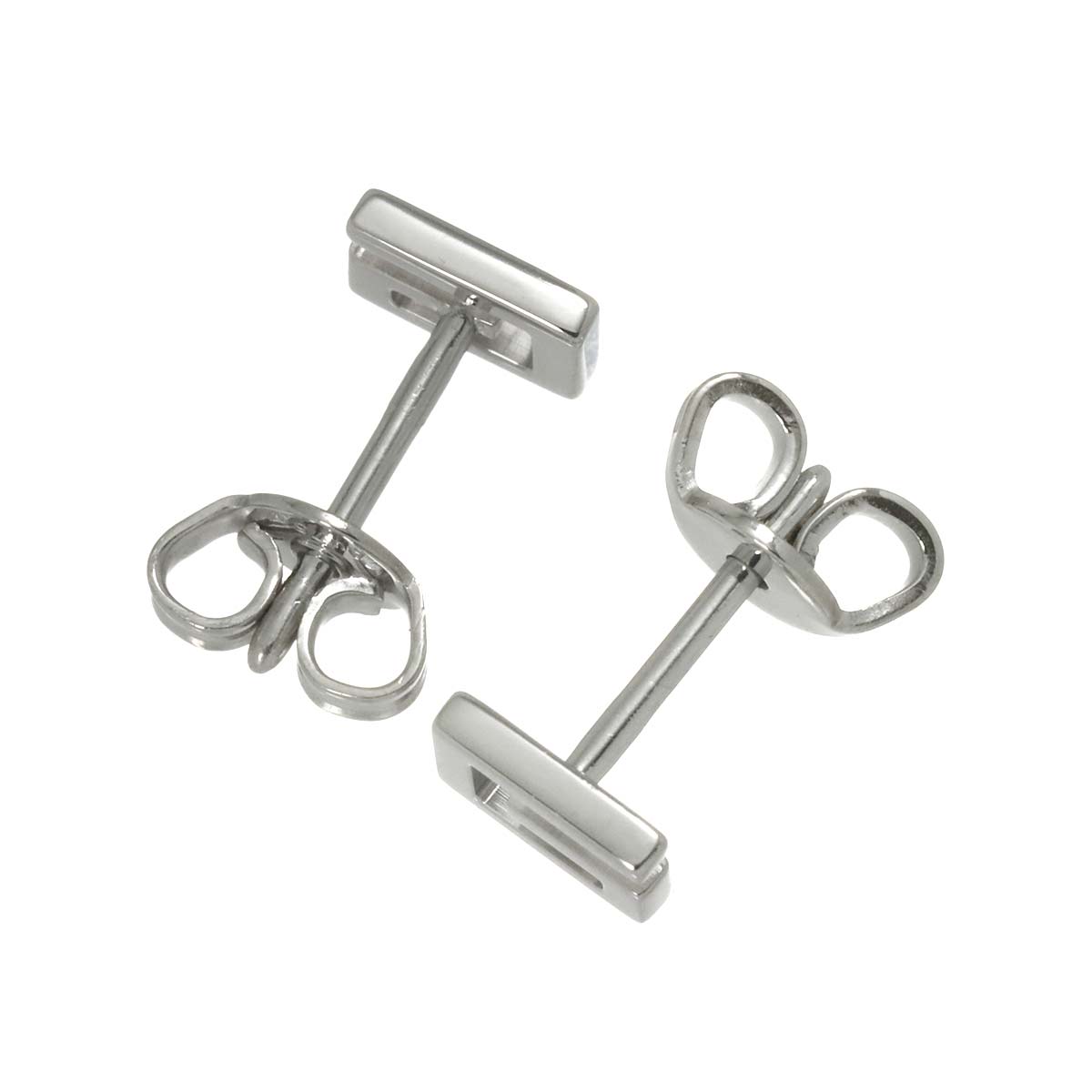 G Logo Earrings Pierced 18K White Gold 750