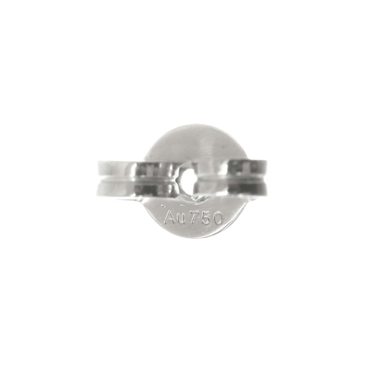 G Logo Earrings Pierced 18K White Gold 750