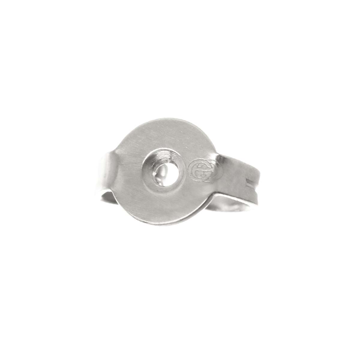 G Logo Earrings Pierced 18K White Gold 750