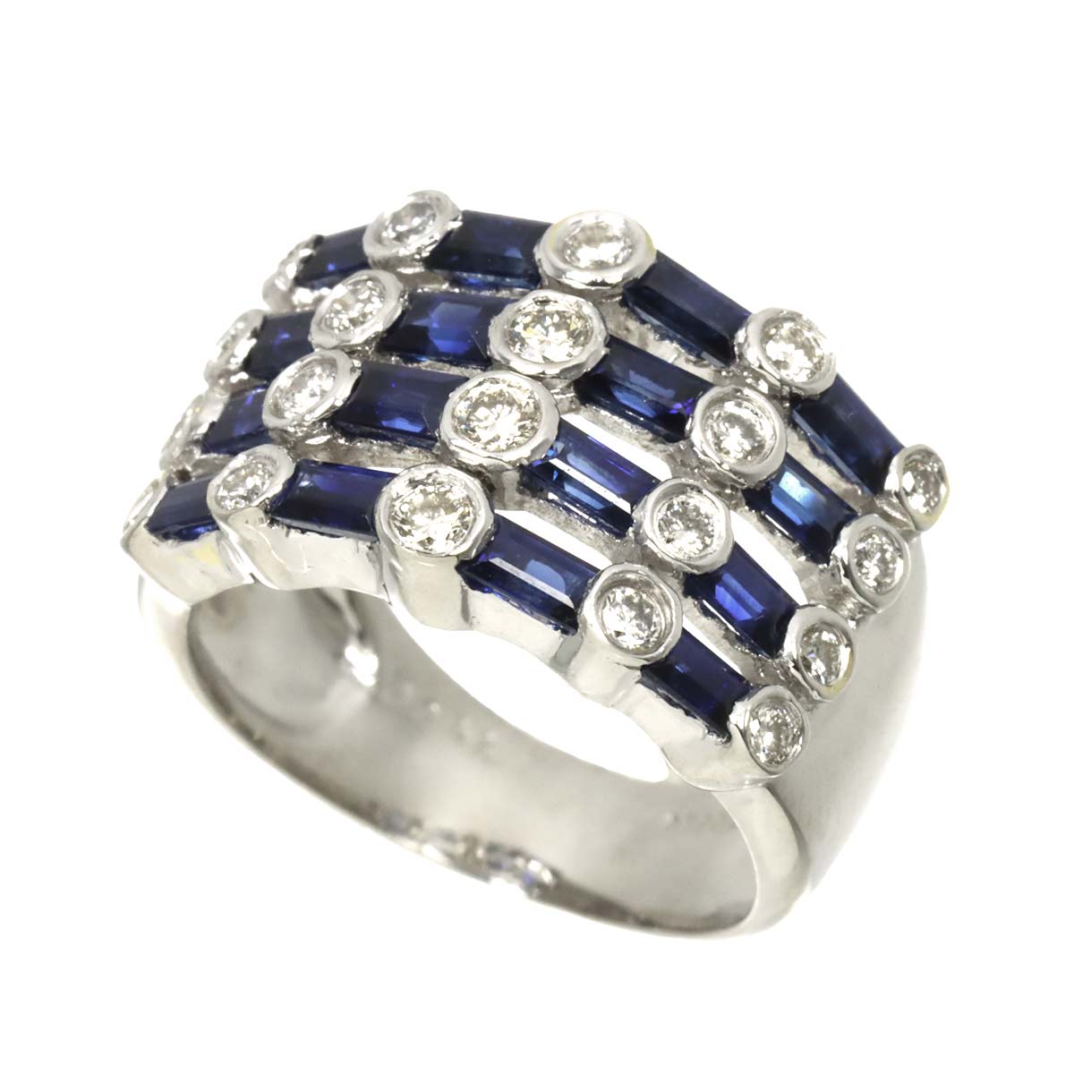 Sapphire 2.02ct Diamond 0.52ct Ring Pt Platinum size5.75-6(US)