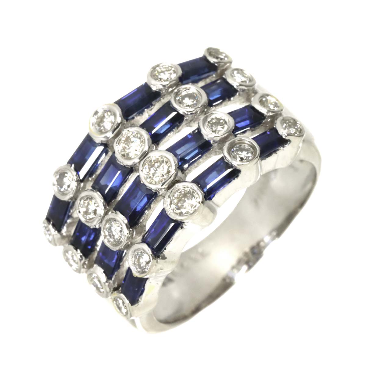 Sapphire 2.02ct Diamond 0.52ct Ring Pt Platinum size5.75-6(US)