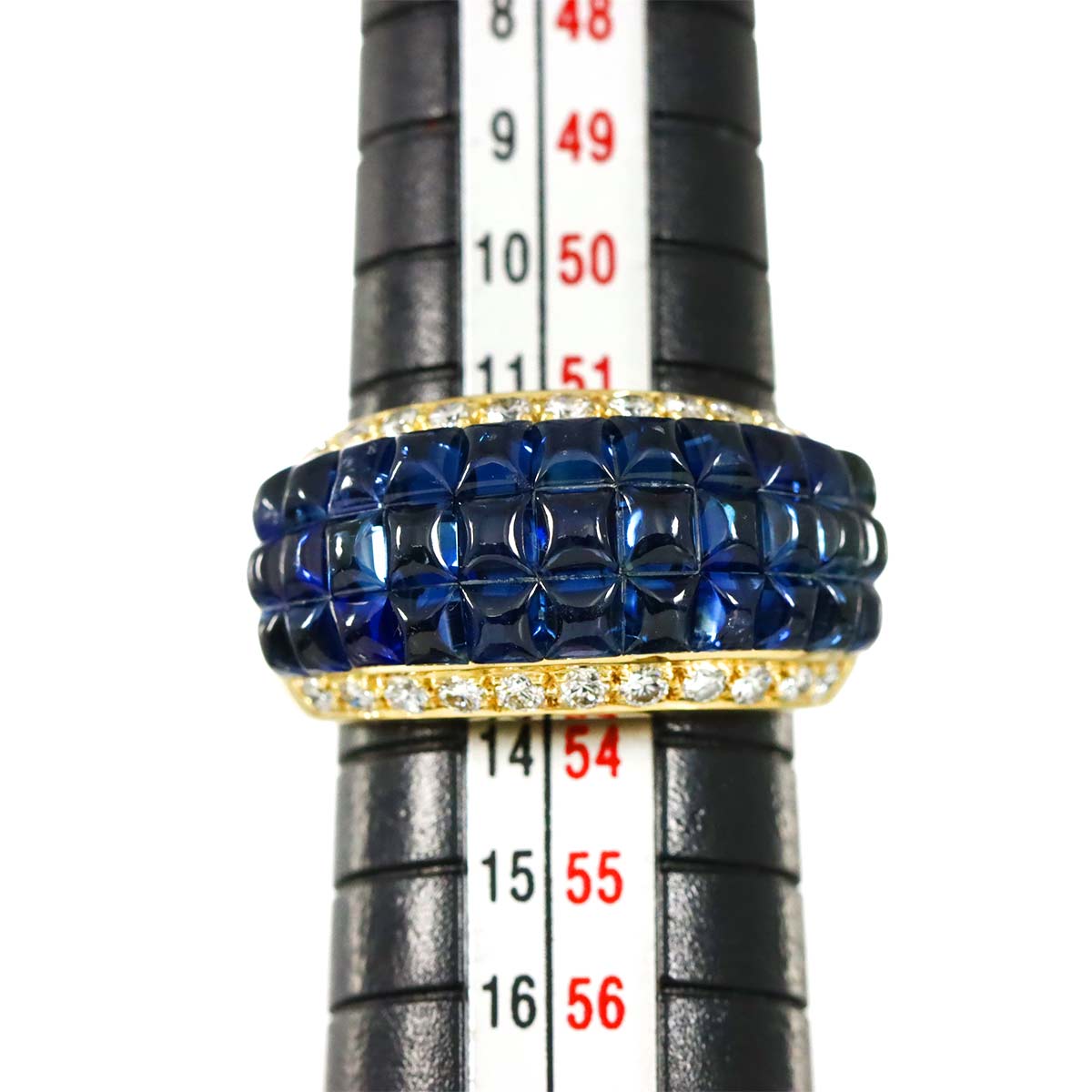 Sapphire 4.95ct Diamond 0.45ct Ring 18K YG Yellow Gold size6-6.25(US)