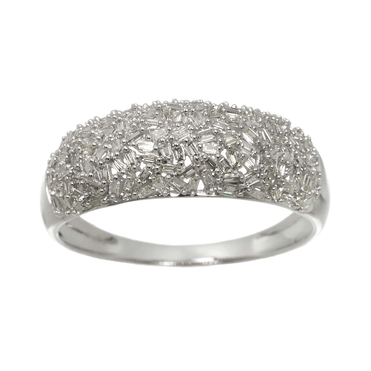 Diamond 0.50ct Ring 18K K18 WG White Gold size9.5(US)