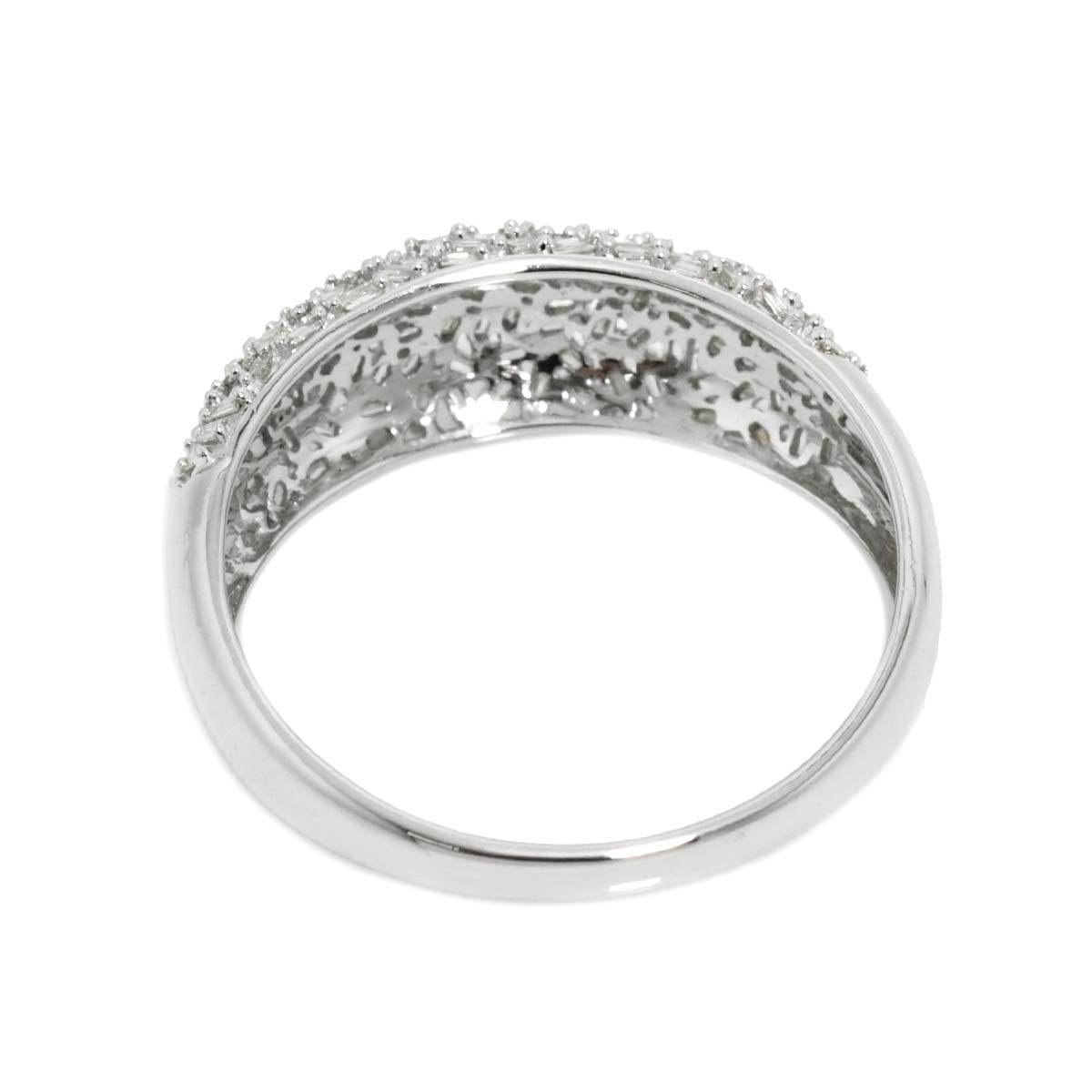 Diamond 0.50ct Ring 18K K18 WG White Gold size9.5(US)