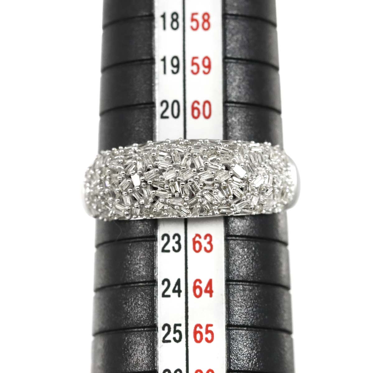 Diamond 0.50ct Ring 18K K18 WG White Gold size9.5(US)