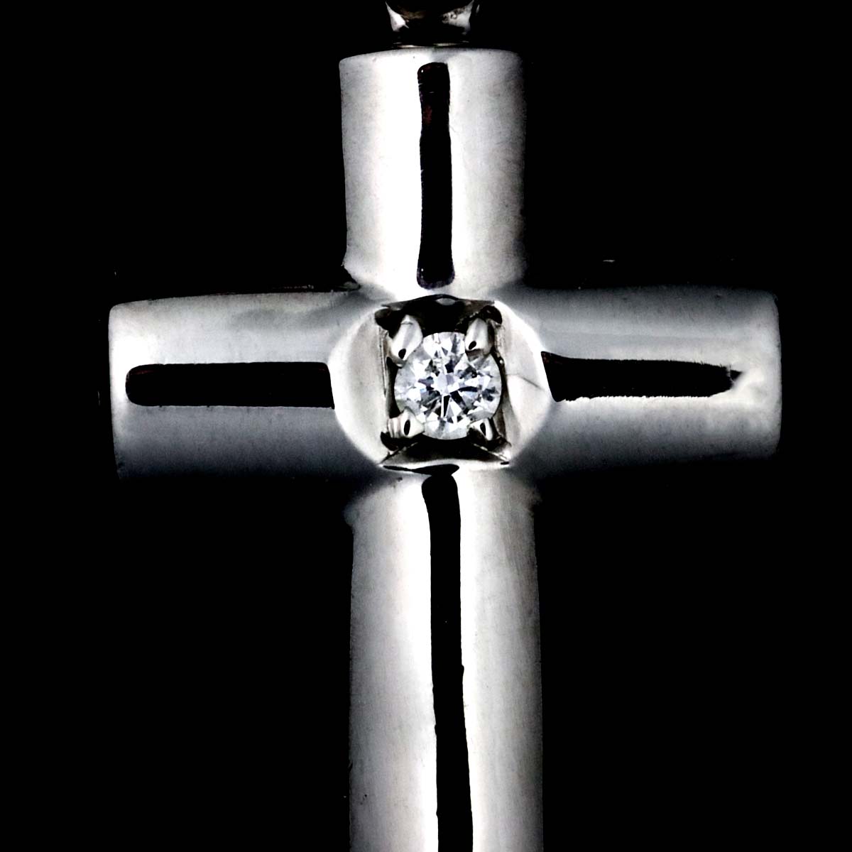 Latin Cross Diamond 1P Necklace Pt Platinum