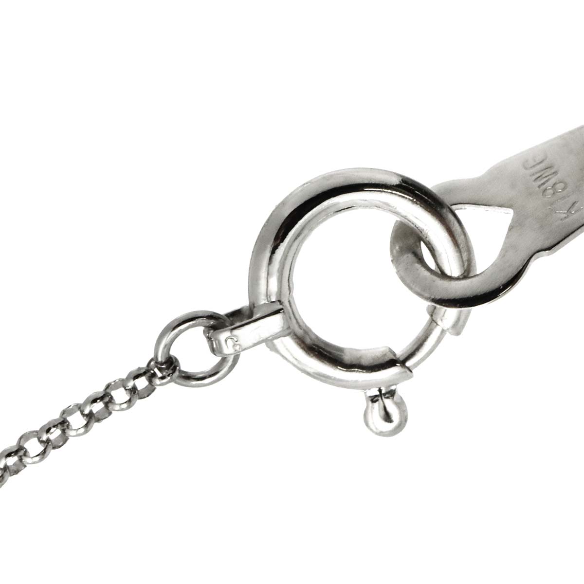 Diamond 0.50ct Necklace 18K WG White Gold 750