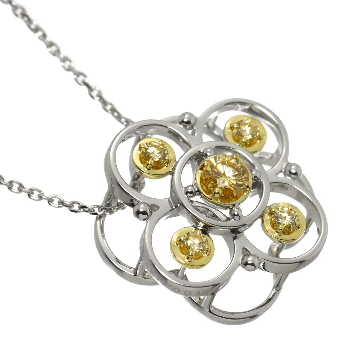 Diamond 0.15ct/0.13ct Necklace 18K WG 750