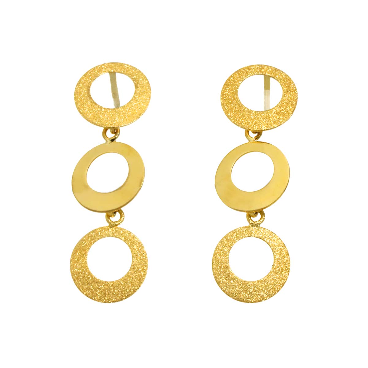 Earrings Pierced 18K K18 YG Yellow Gold 750