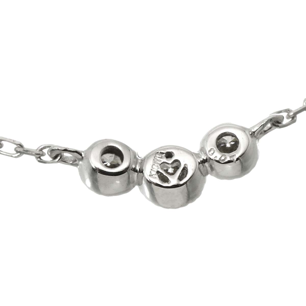 Diamond 0.07ct Bracelet 18K K18 WG White Gold 750