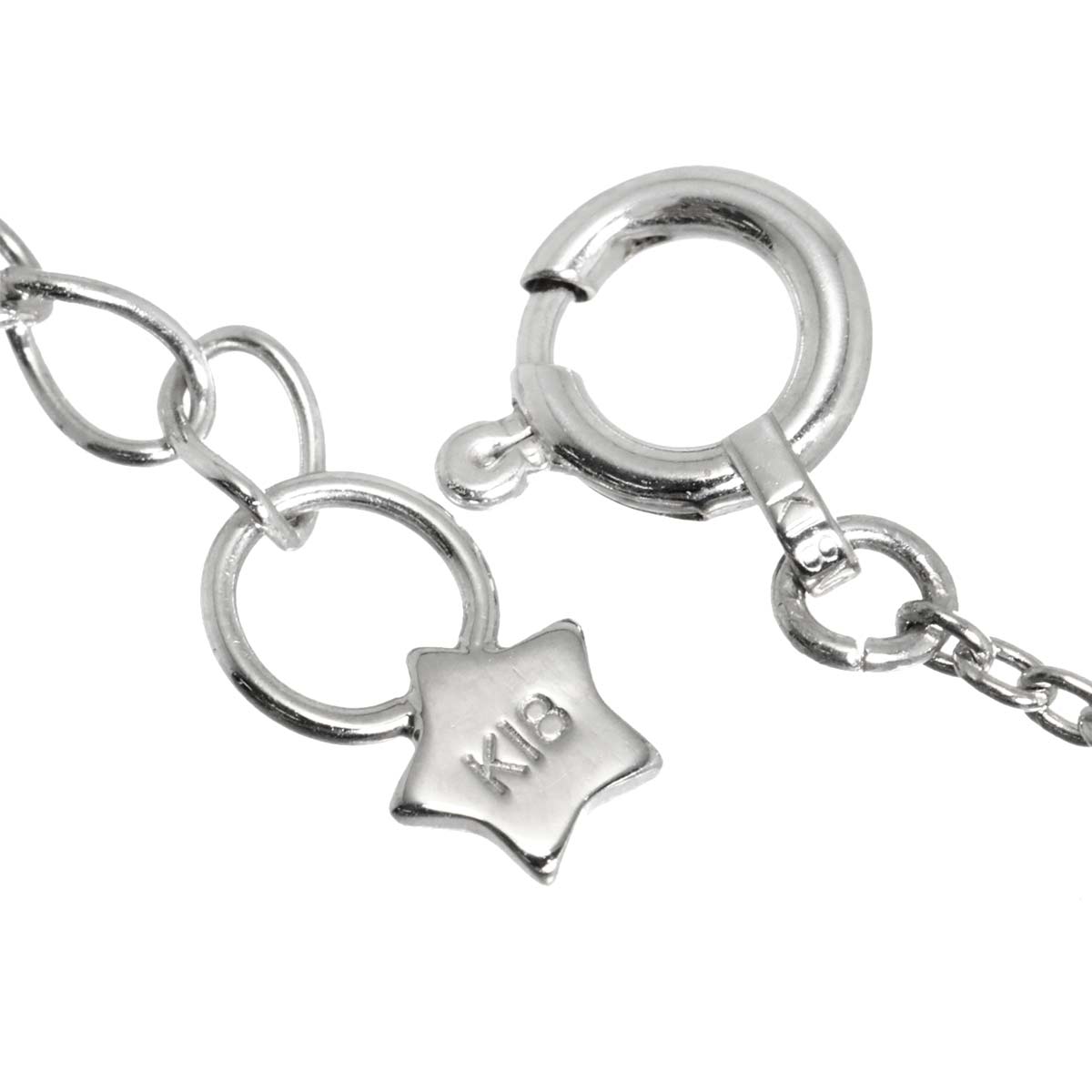 Diamond Moon Necklace 18K WG 750