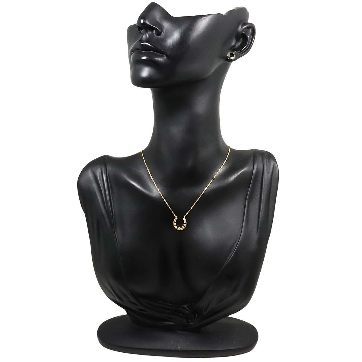 Horseshoe Diamond 0.18ct Necklace 18K YG 750