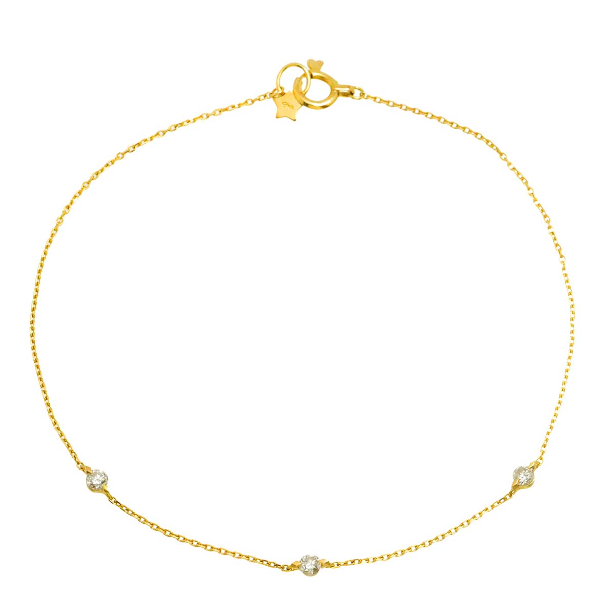 Diamond 0.15ct Bracelet 18K YG 750