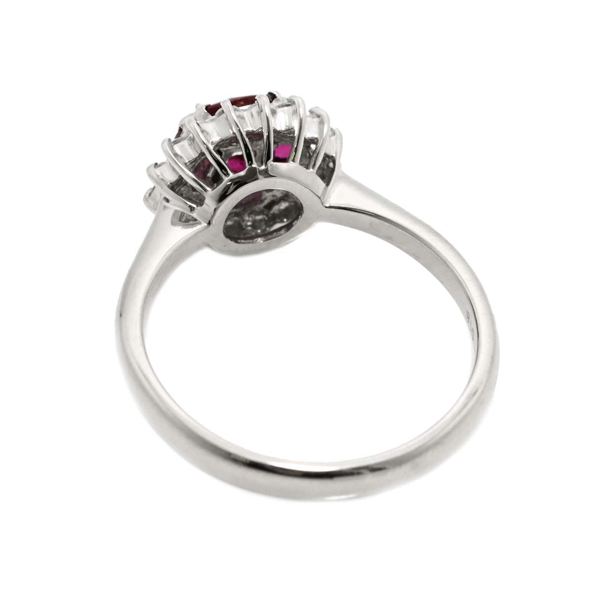 Ruby 1.00ct Diamond 0.16ct Ring Pt Platinum size6-6.25(US)