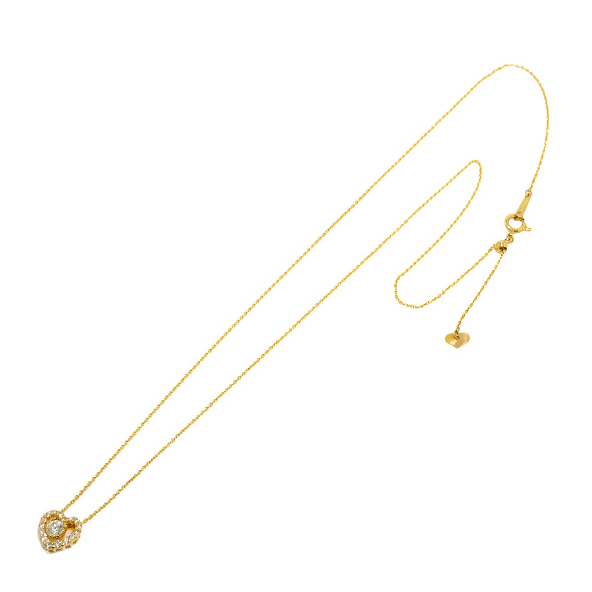 Diamond 0.21ct/0.20ct Necklace 18K YG Yellow Gold 750