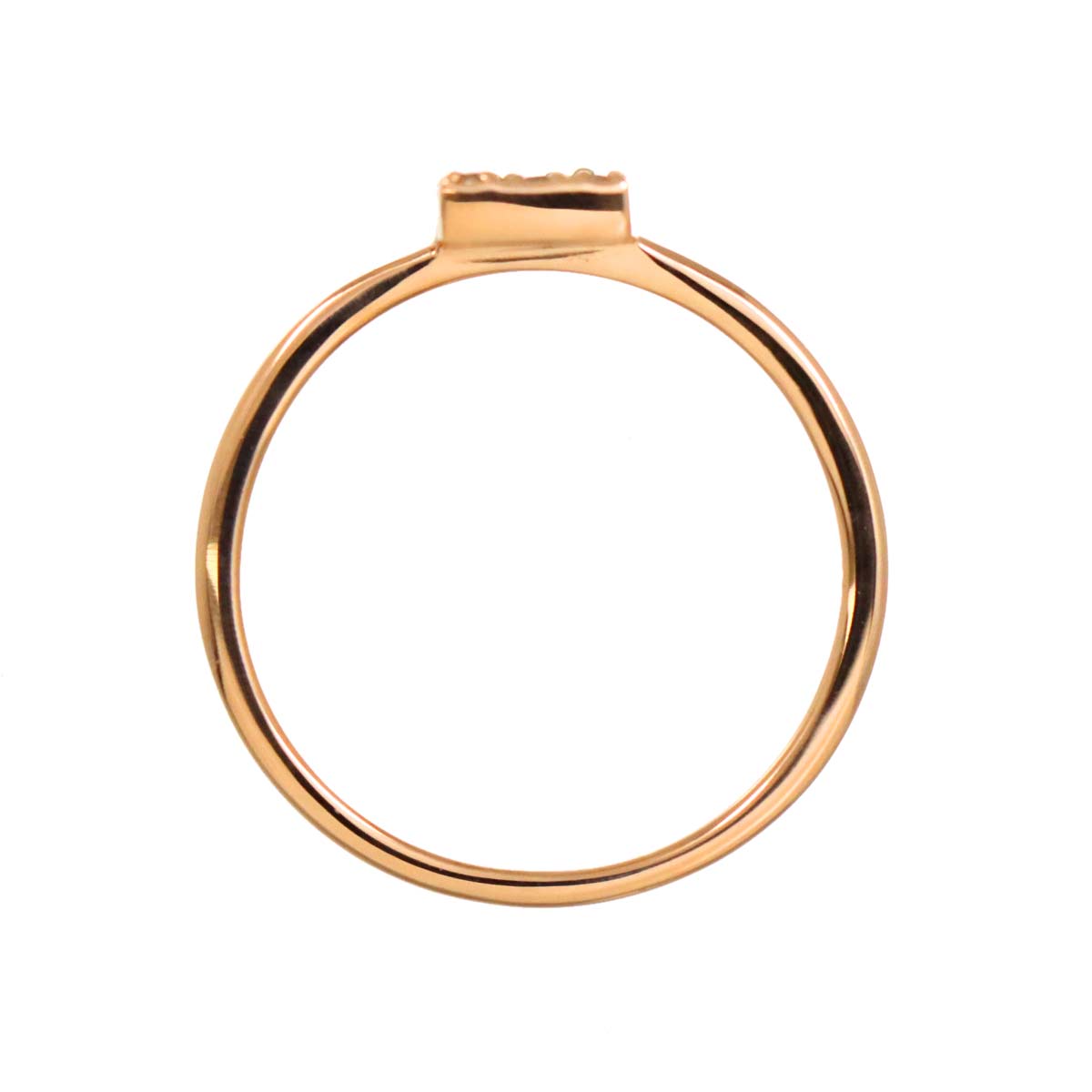 Diamond 0.10ct Ring 10K PG Pink Gold 416 Size5.5-5.75(US)