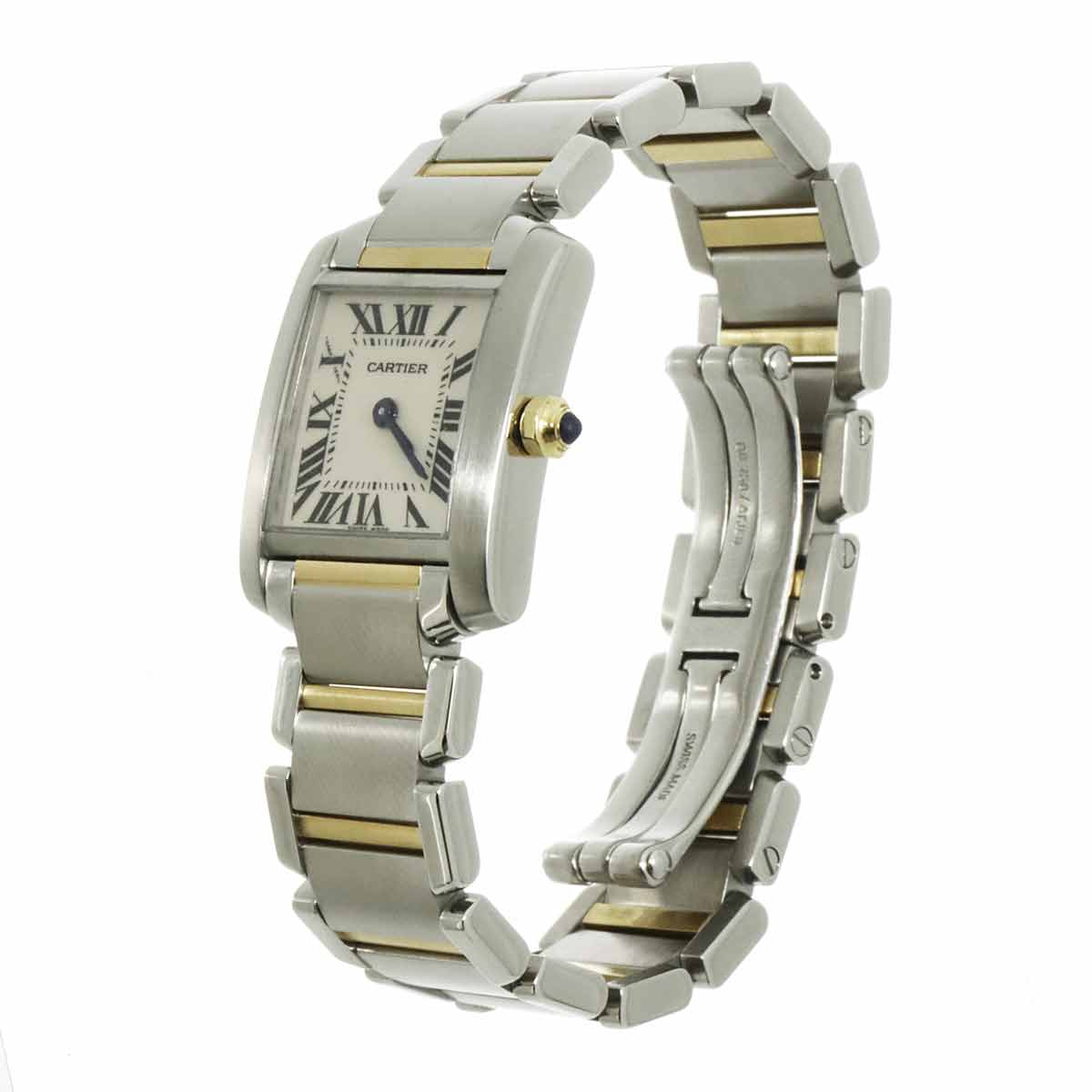Tank Francaise SM W51007Q4 750 YG Quartz Cream Dial Ladies