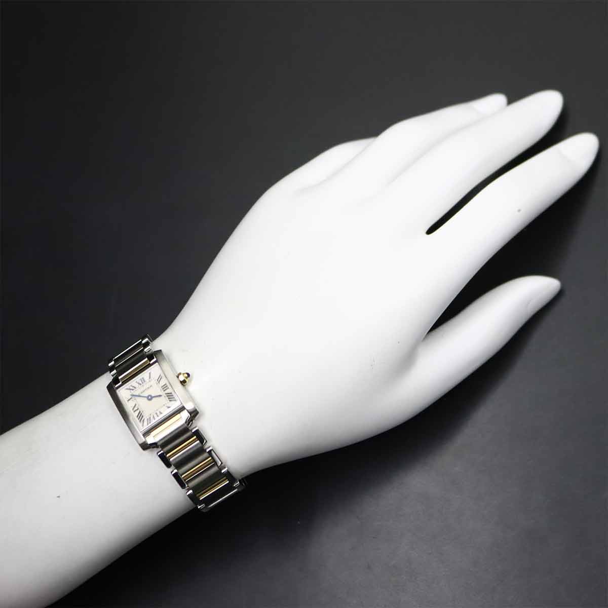 Tank Francaise SM W51007Q4 750 YG Quartz Cream Dial Ladies