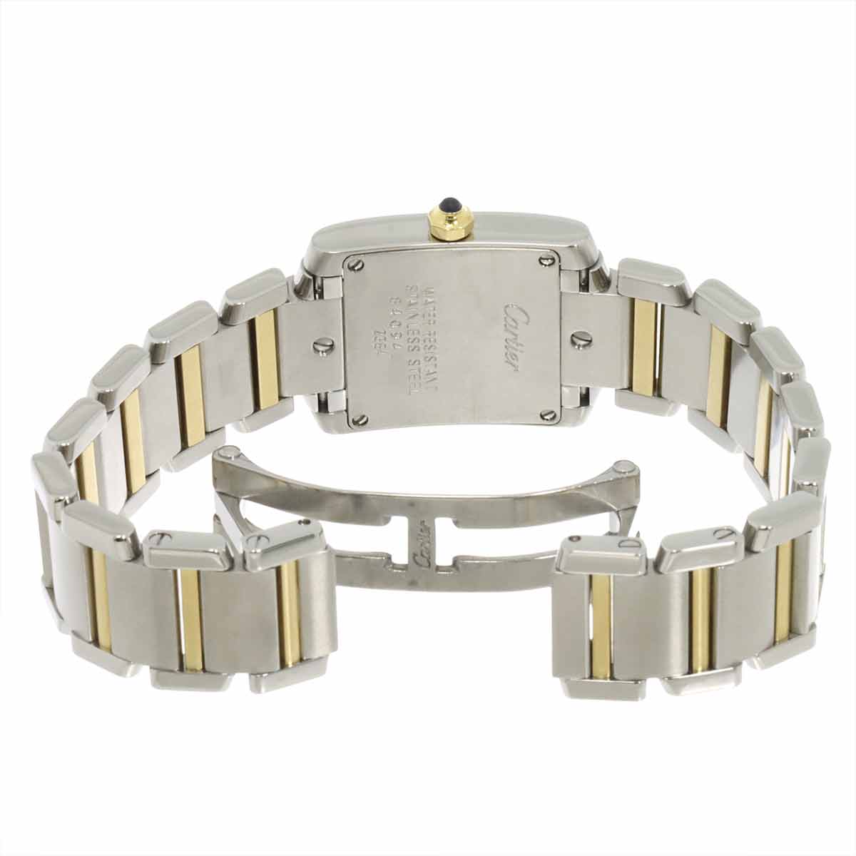 Tank Francaise SM W51007Q4 750 YG Quartz Cream Dial Ladies