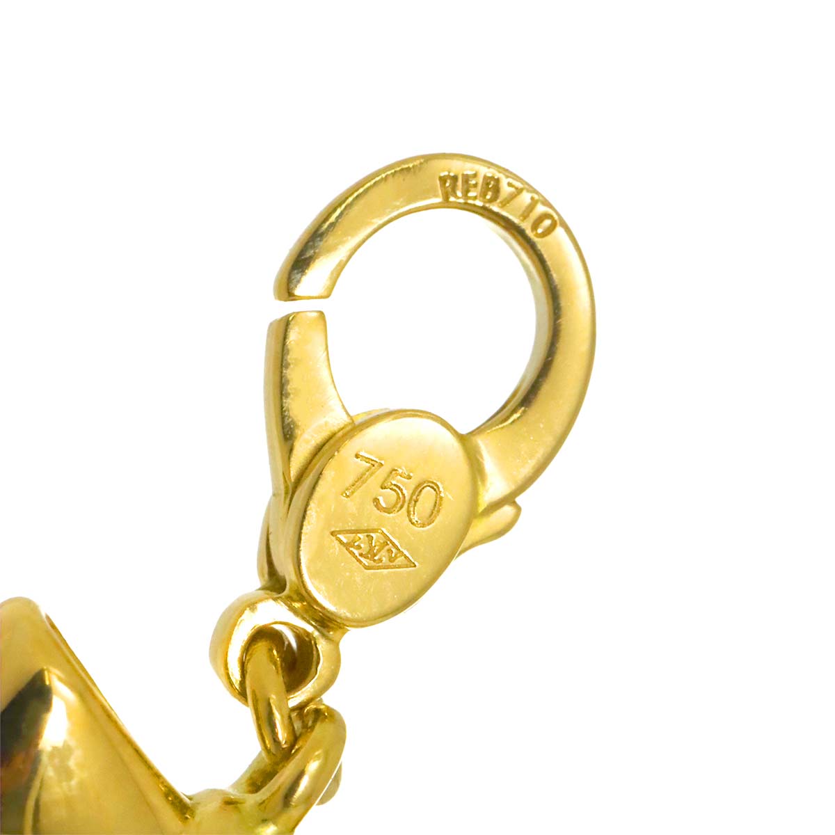 Monogram Heart Charm Pendant Top 18K YG 750