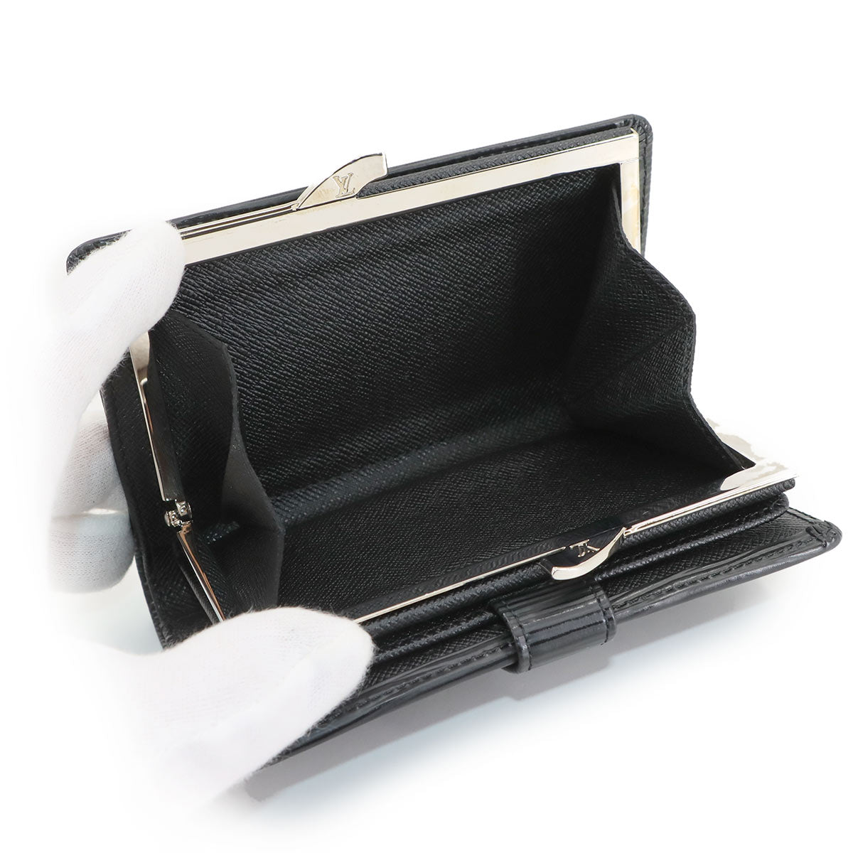 Epi Viennois Wallet Leather Noir M63242 Purse