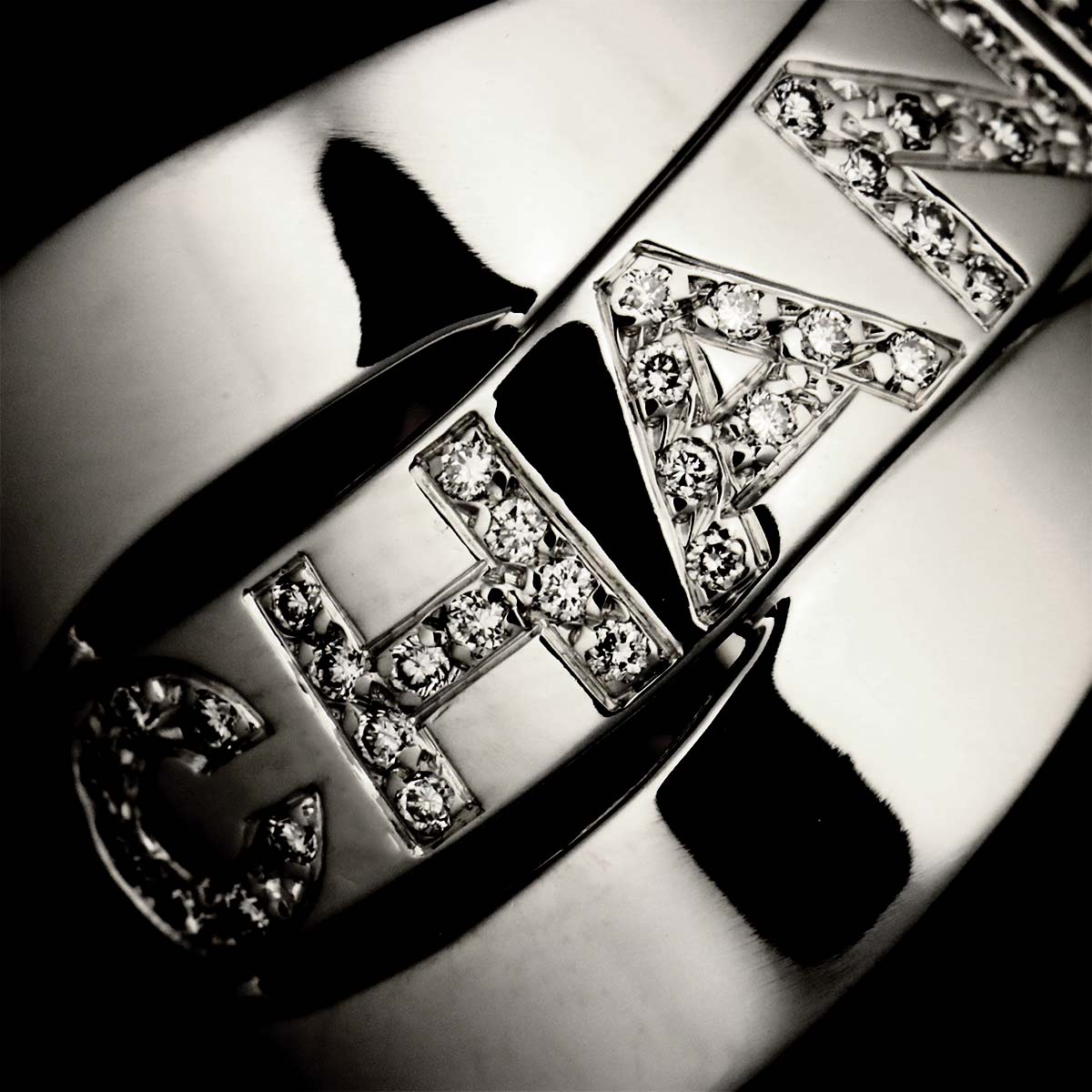 Diamond Ring 18K White Gold 750 size6.25-6.5(US)