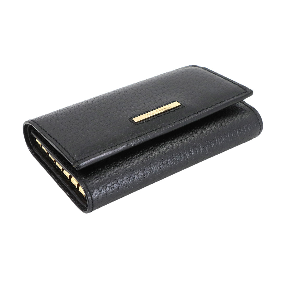6 Key Case Leather Black