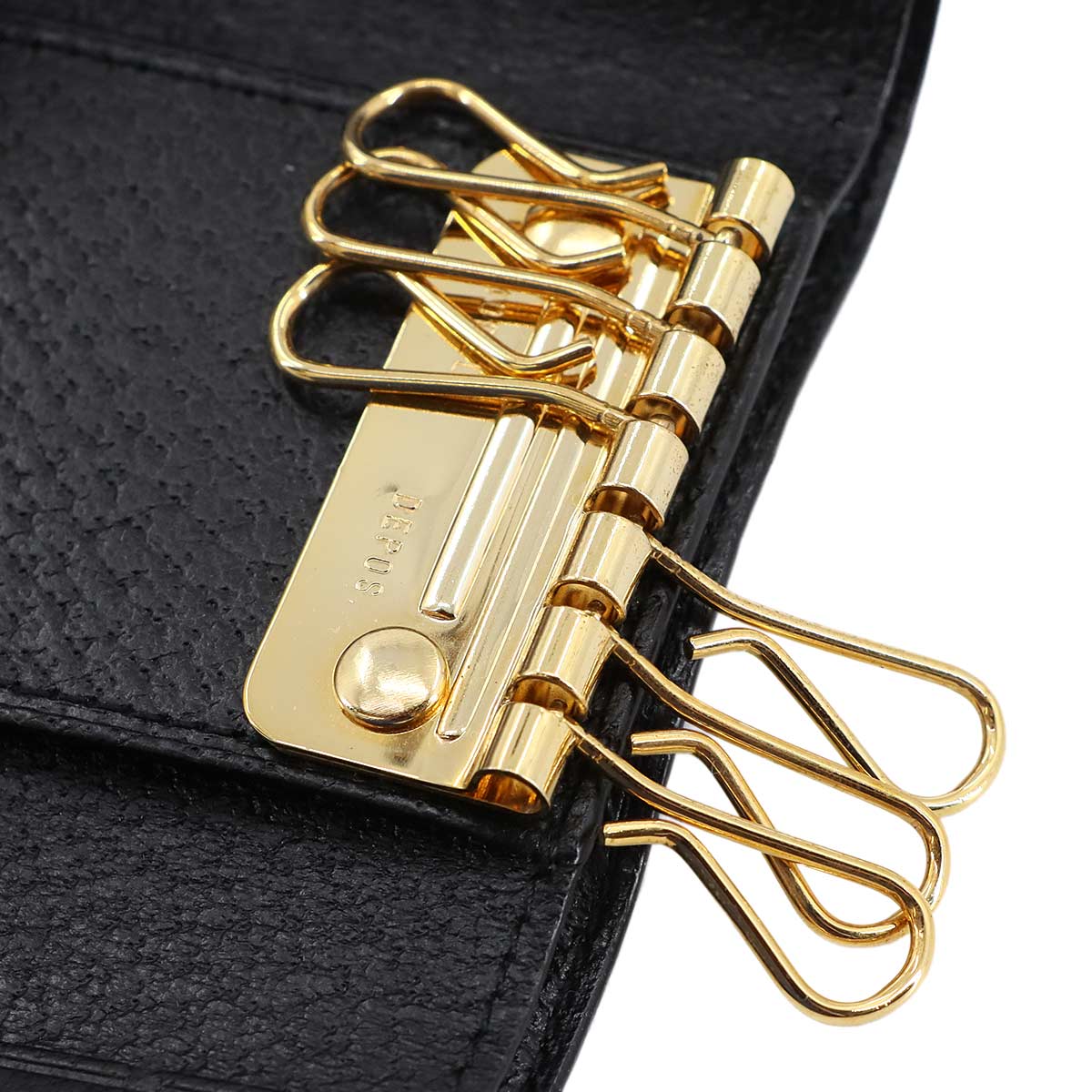 6 Key Case Leather Black