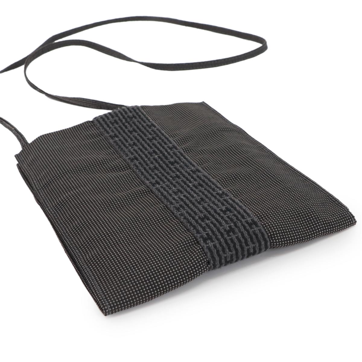 Herline Pochette Shoulder Bag Canvas Gray Purse