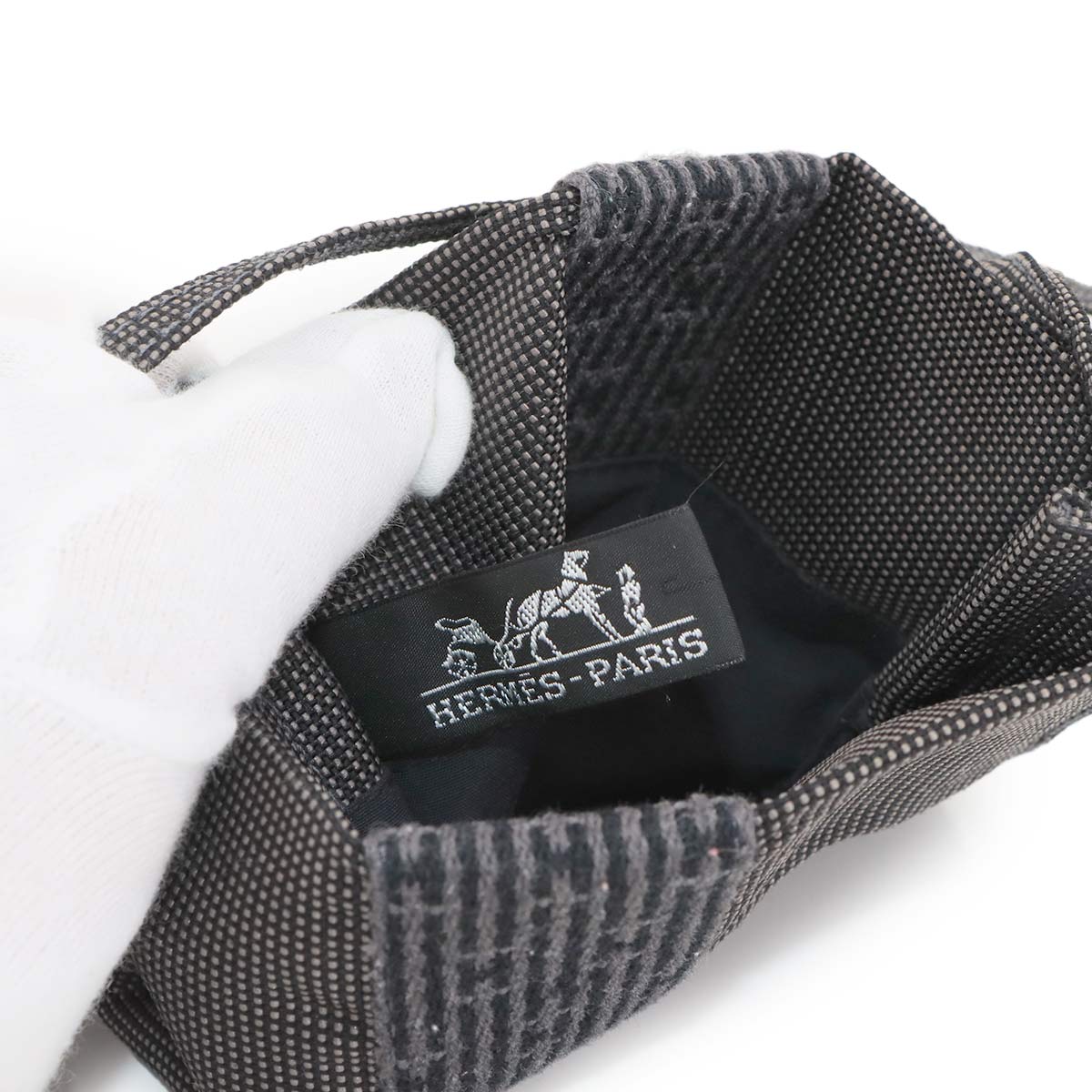 Herline Pochette Shoulder Bag Canvas Gray Purse