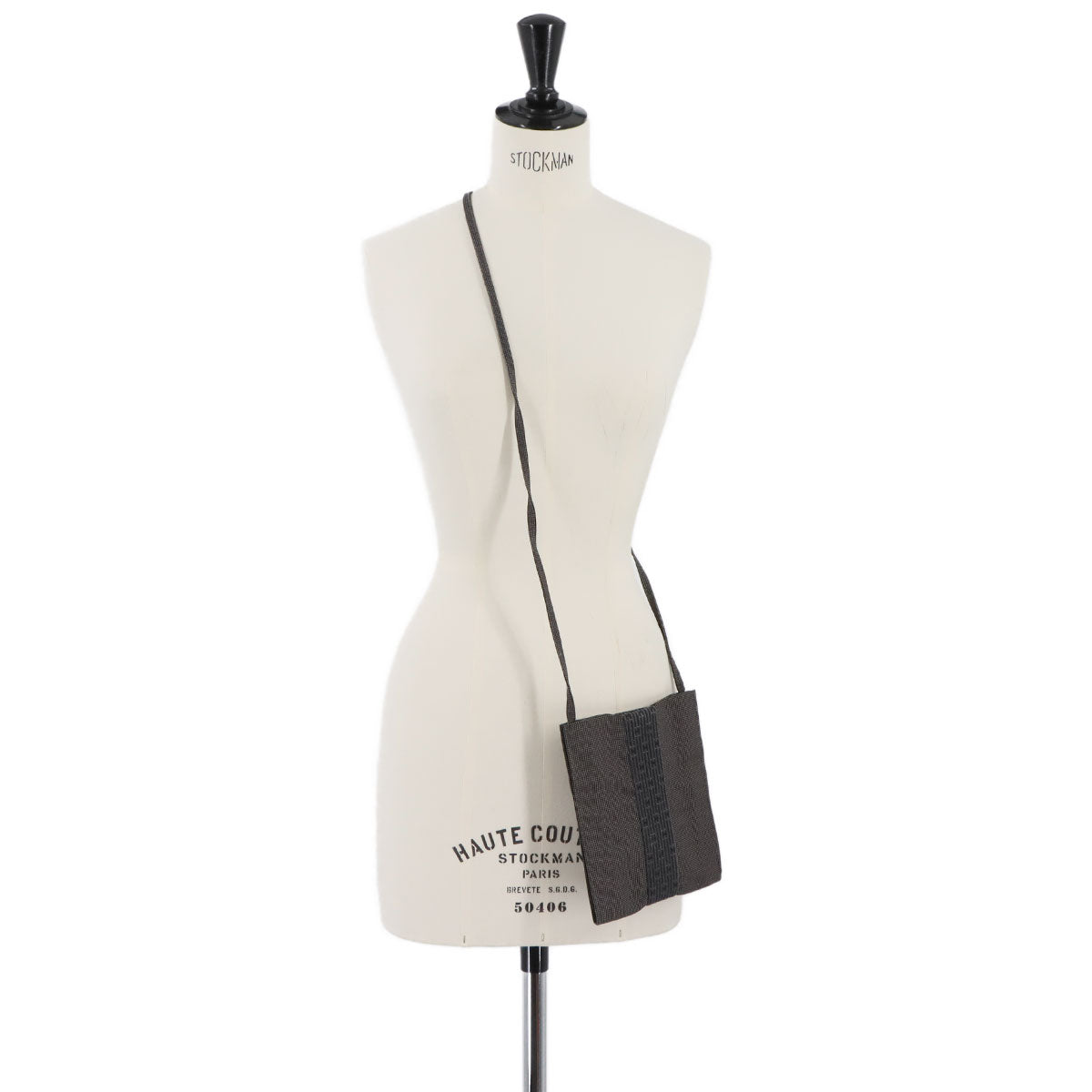 Herline Pochette Shoulder Bag Canvas Gray Purse