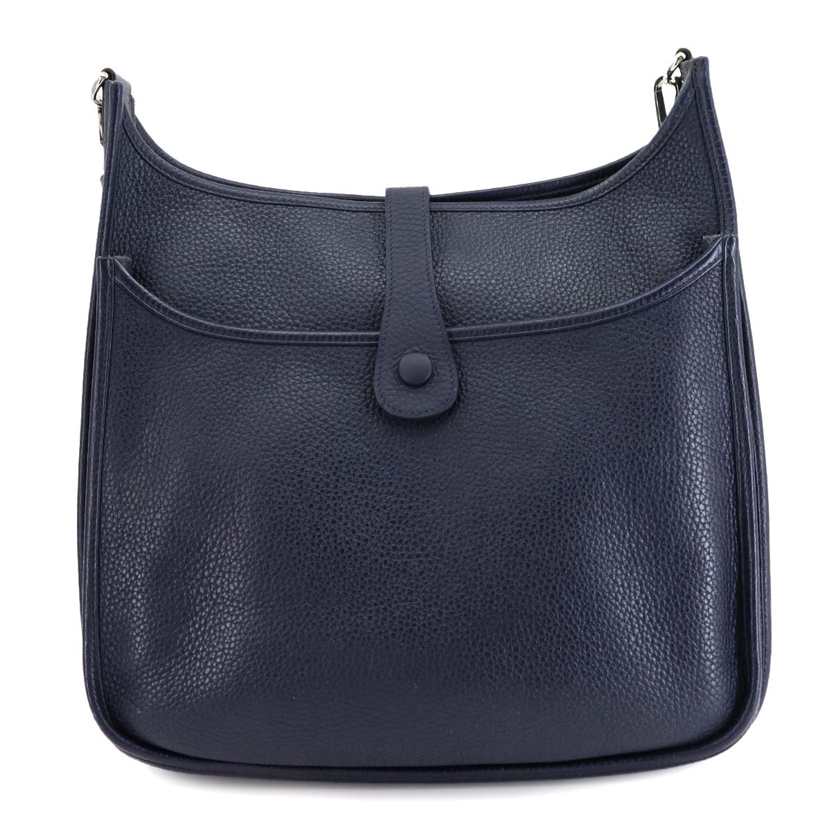 Evelyne3 GM Shoulder Bag Taurillon Clemence Bleu Nuit