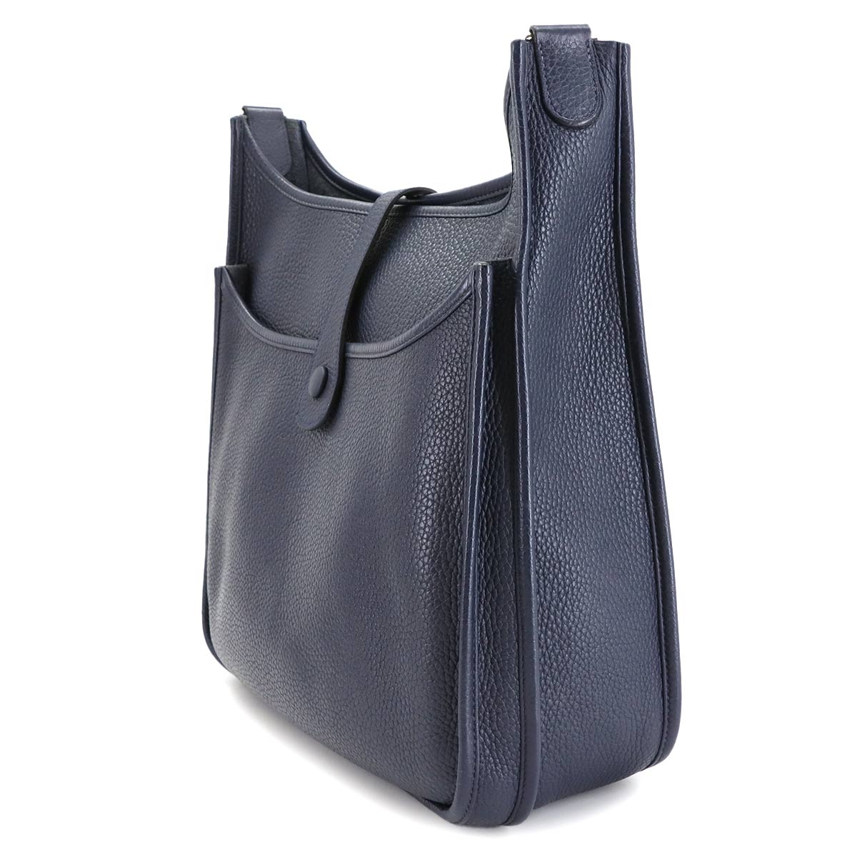 Evelyne3 GM Shoulder Bag Taurillon Clemence Bleu Nuit