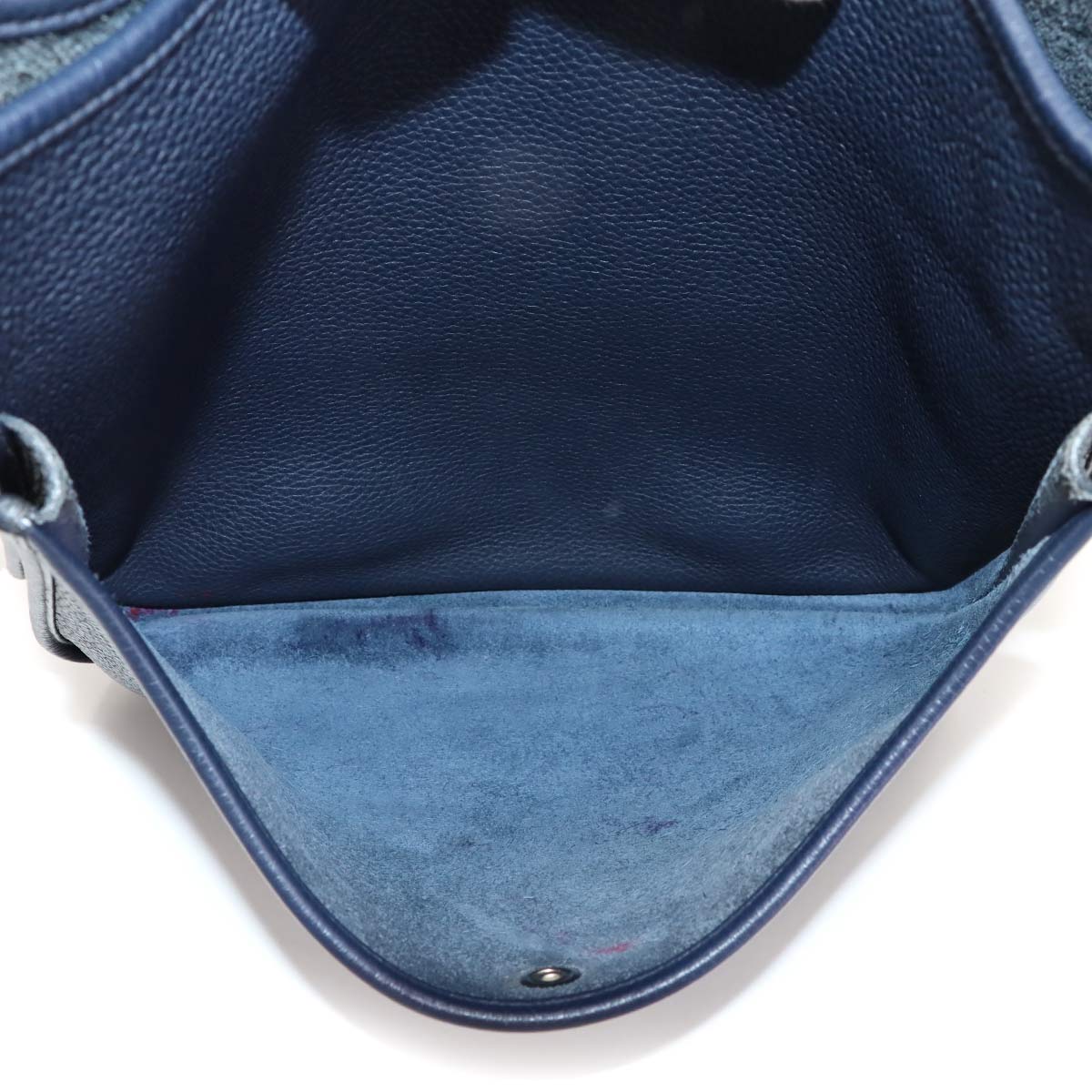 Evelyne3 GM Shoulder Bag Taurillon Clemence Bleu Nuit