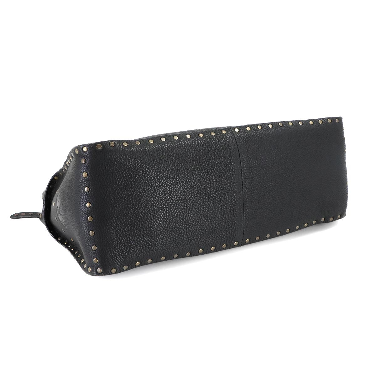 Boogie Hand Bag Leather Black Studs Purse