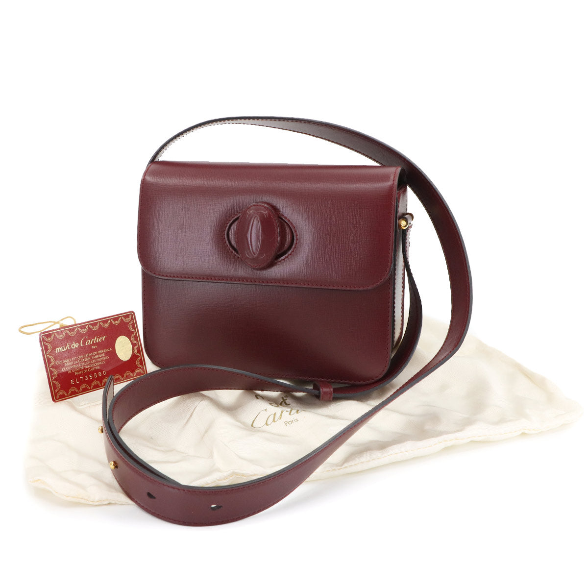 Must Line Shoulder Bag Leather Bordeaux Purse