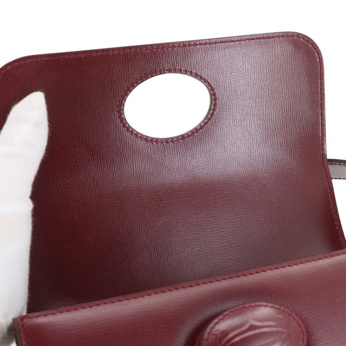 Must Line Shoulder Bag Leather Bordeaux Purse