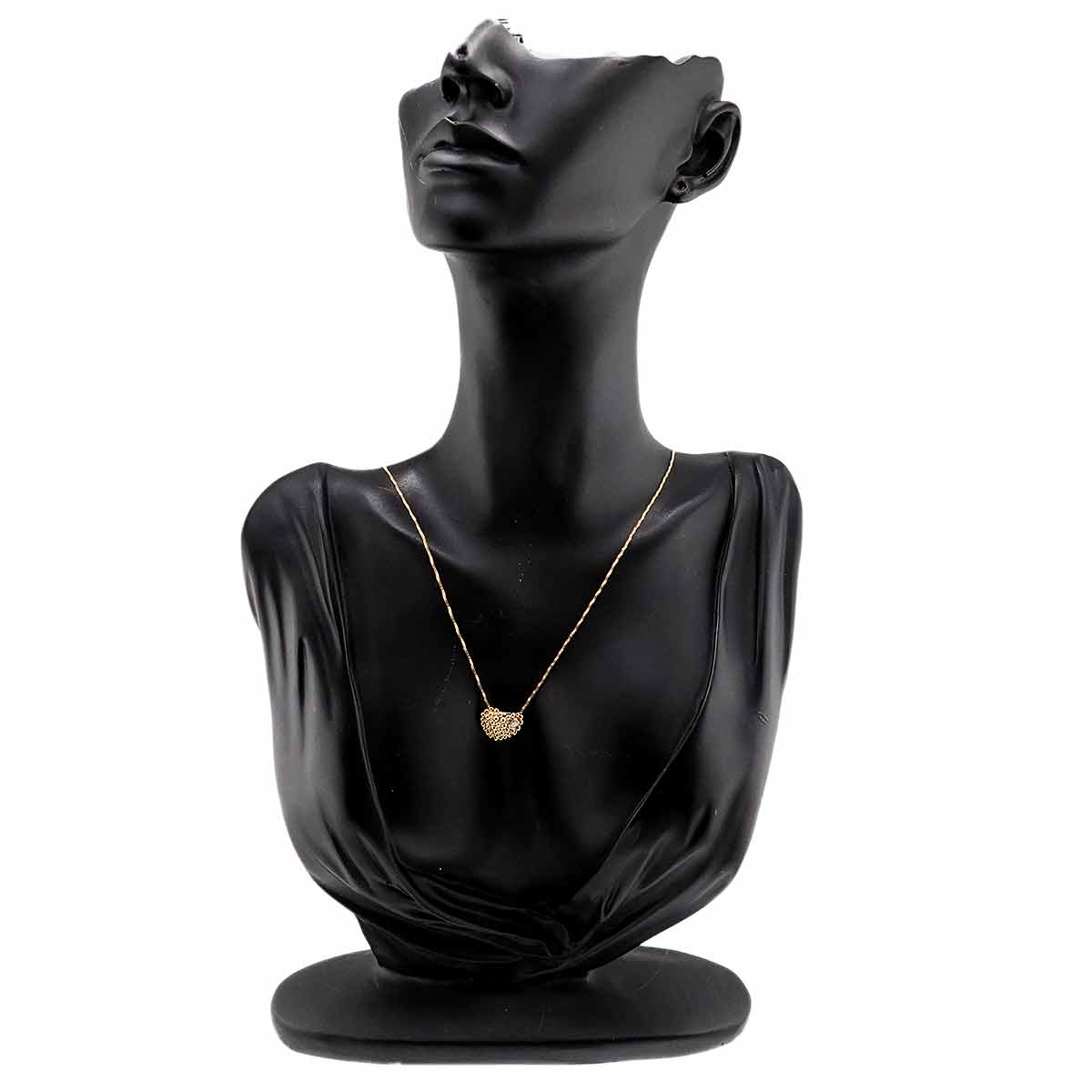 Diamond 0.12ct Heart Necklace 18K K18 YG 750