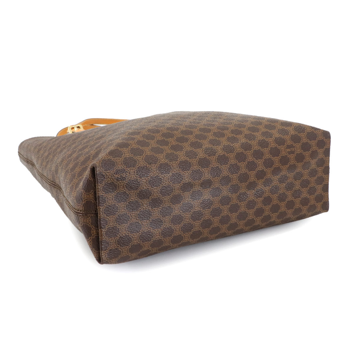 Macadam Hand Bag PVC Leather Brown Vintage Purse