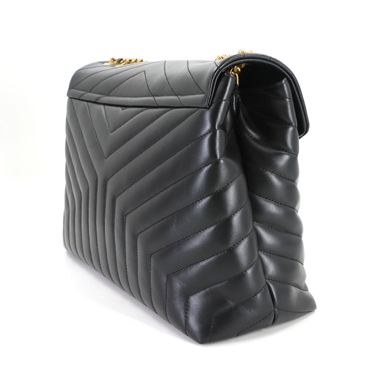 Loulou Large Shoulder Bag Leather Black 574947