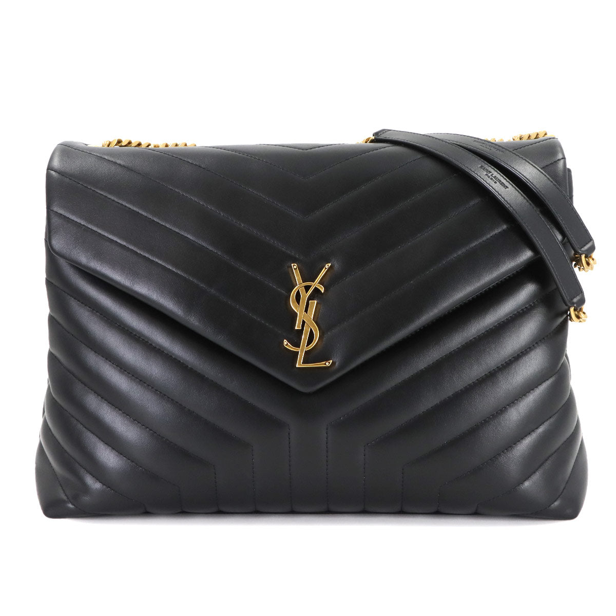 Loulou Large Shoulder Bag Leather Black 574947