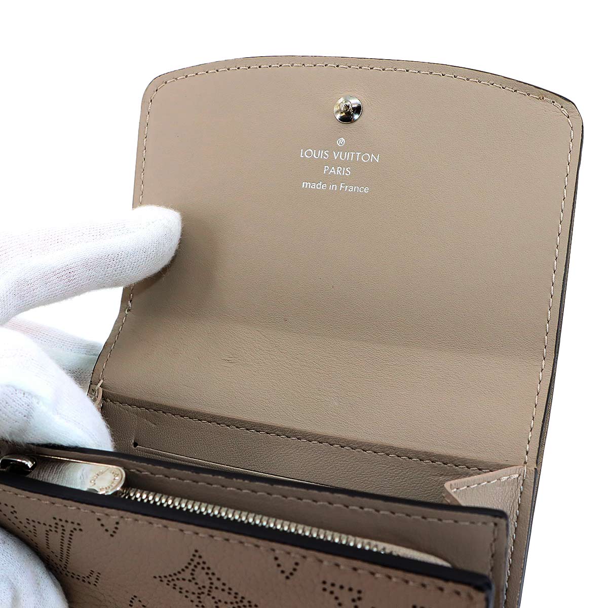 Mahina Iris Compact Wallet Leather Galet M62542