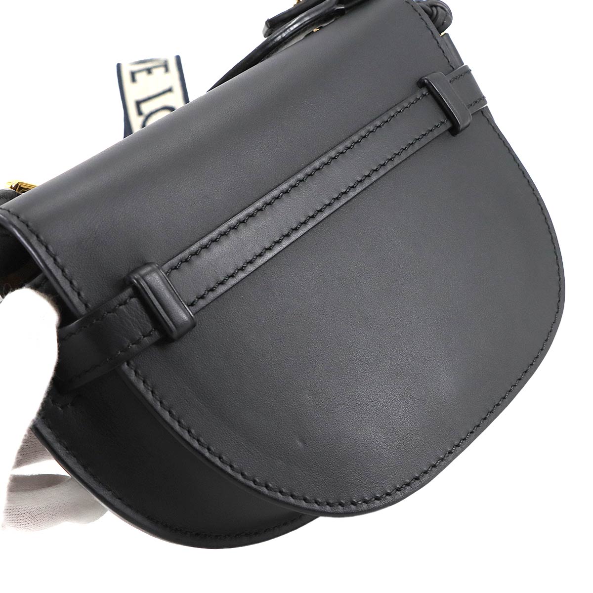 Mini Gate Dual Shoulder Bag Leather Black Purse