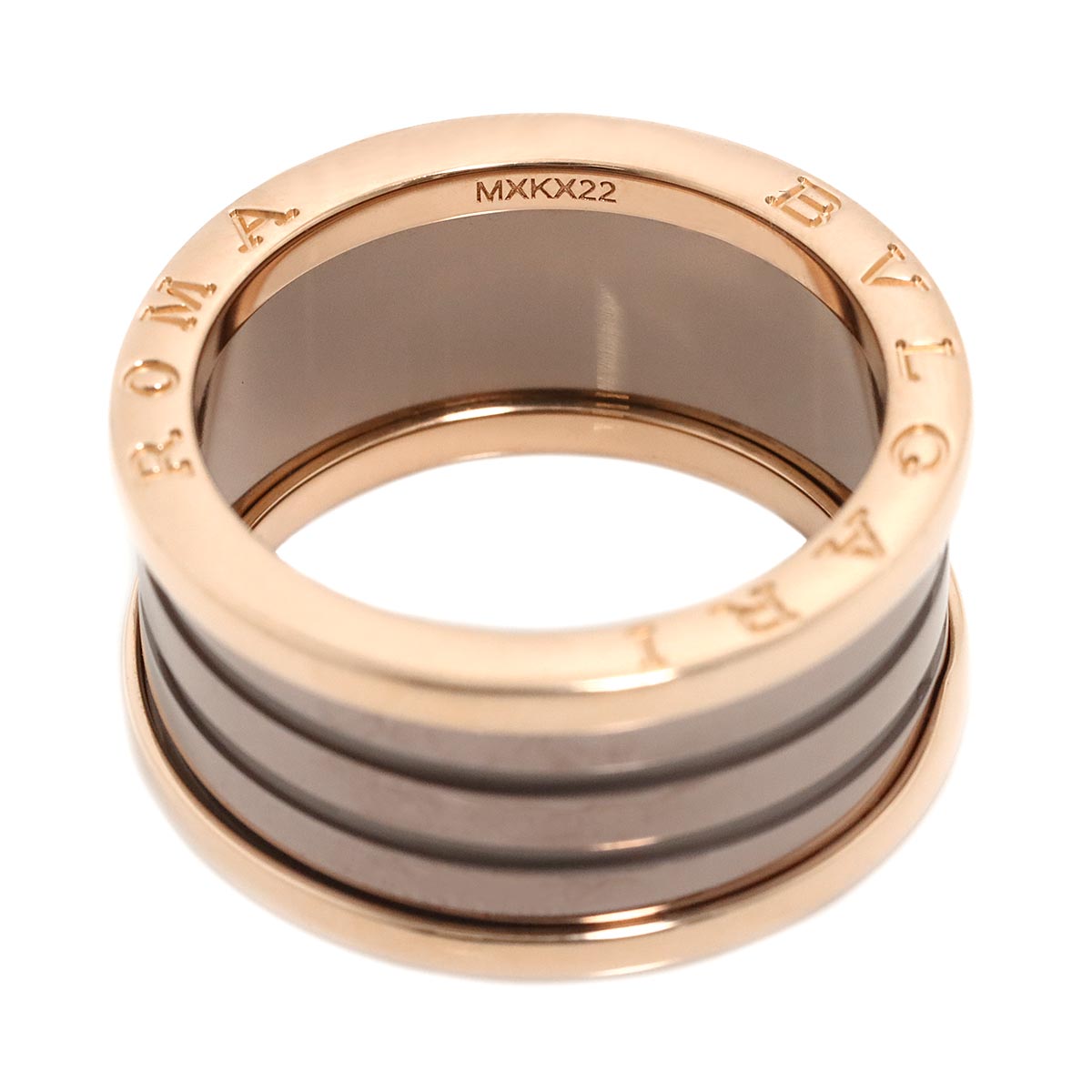 B-ZERO1 4Band Roma Ring METAL 18K PG 750 Size63 9.5(US)