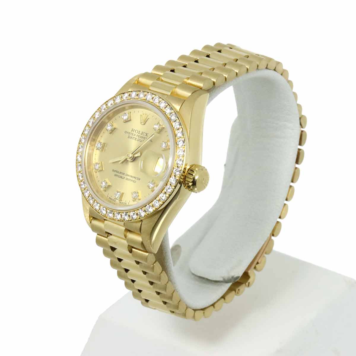 Datejust 69138G Serial E Diamond Bezel 750 YG Gold Dial Ladies