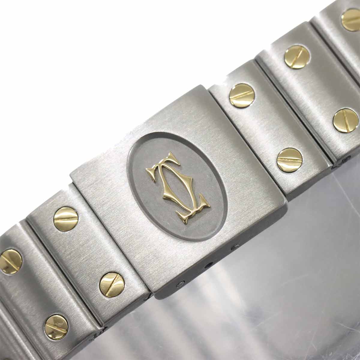 Santos Galbee LM Quartz YG Cream Dial Mens Watch