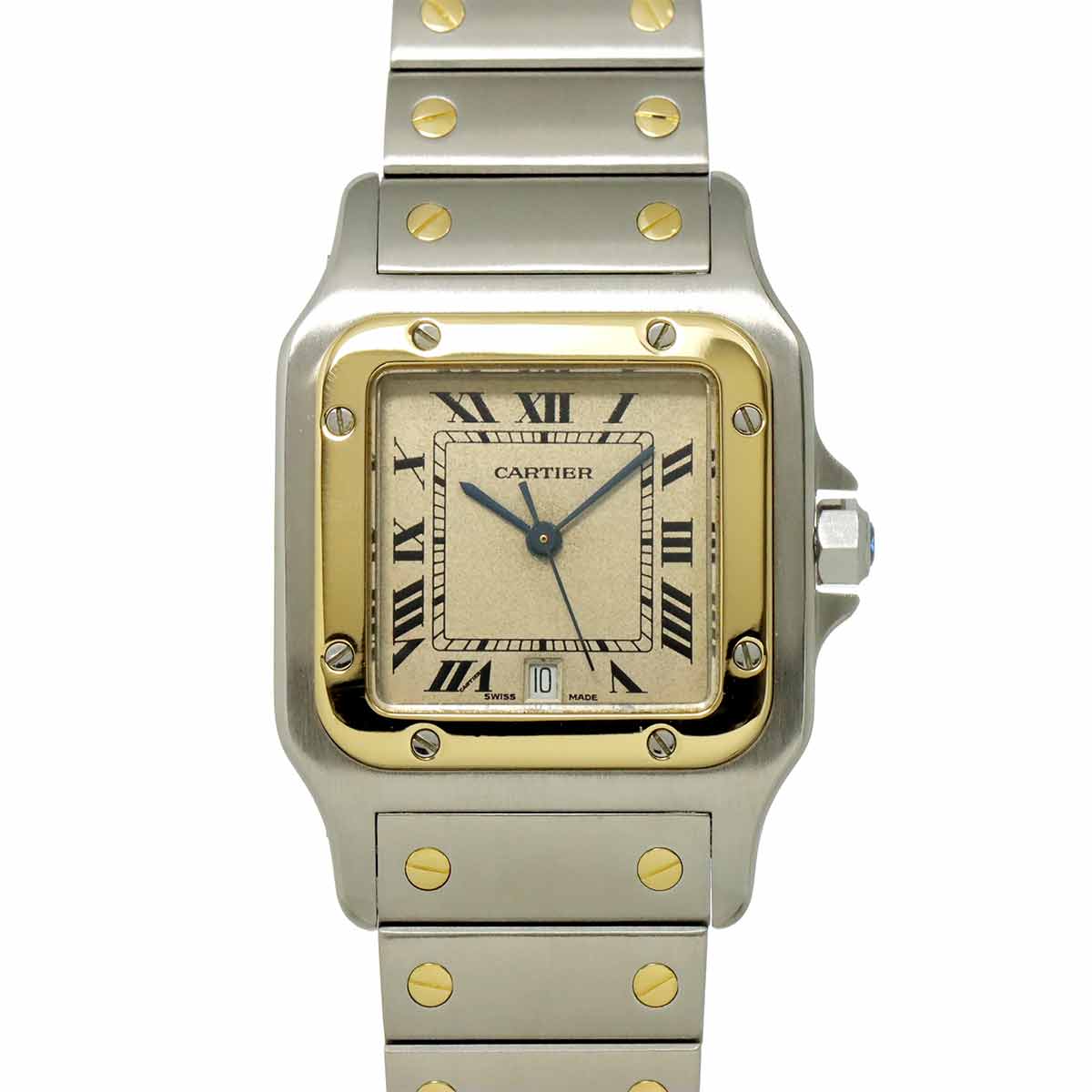 Santos Galbee LM Quartz YG Cream Dial Mens Watch