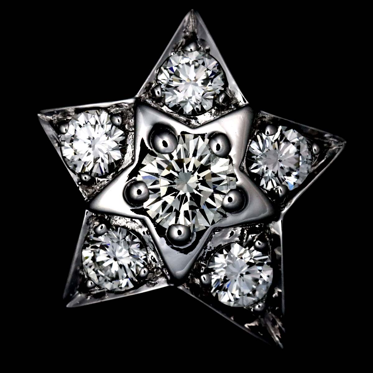 COMETE Diamond Earrings Pierced 18K WG White Gold 750