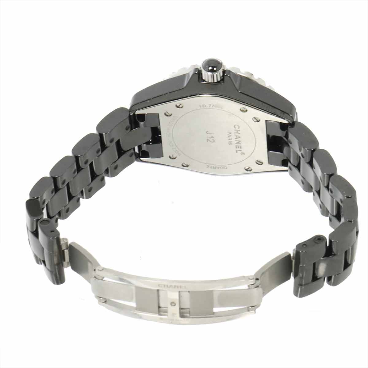 J12 33mm H0949 Diamond bezel Ceramic Date Black Dial Ladies