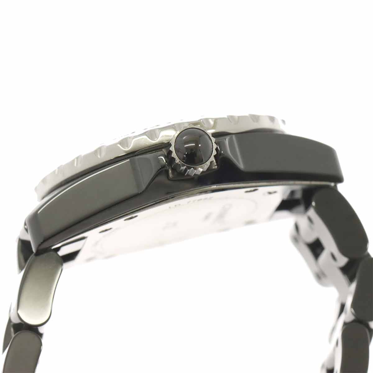 J12 33mm H0949 Diamond bezel Ceramic Date Black Dial Ladies
